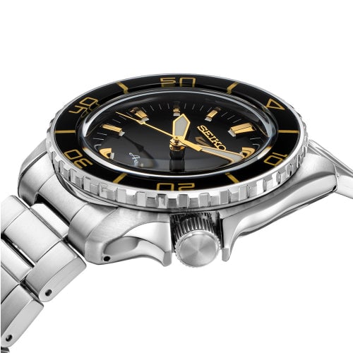 Seiko 5 Sport Automatic SKX Series Black Dial Silver Steel Strap Watch for Men - SRPK99K1 - Image 12